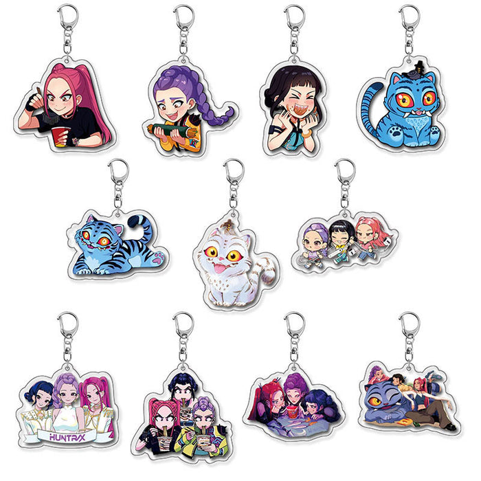 Wholesale Cute acrylic keychain romantic backpack charm