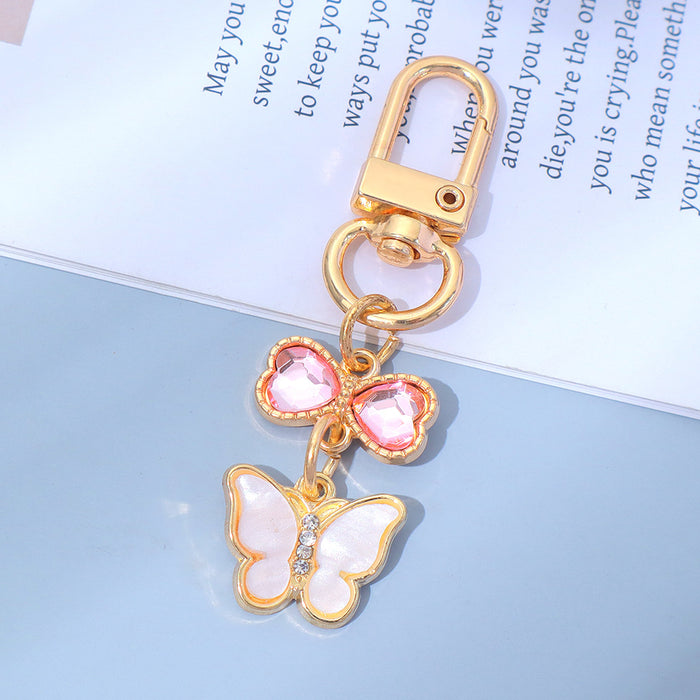 Wholesale Keychain Pendant Creative Alloy Butterfly Headphone Mobile Phone Bag Pendant
