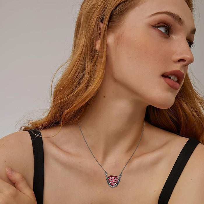 Wholesale Retro-chic punk-style heart pendant necklace