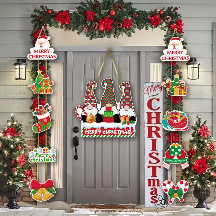 Wholesale Christmas Door Head Decoration Pendant Party Scene Atmosphere Decoration Paper Creative Small Door Hanging