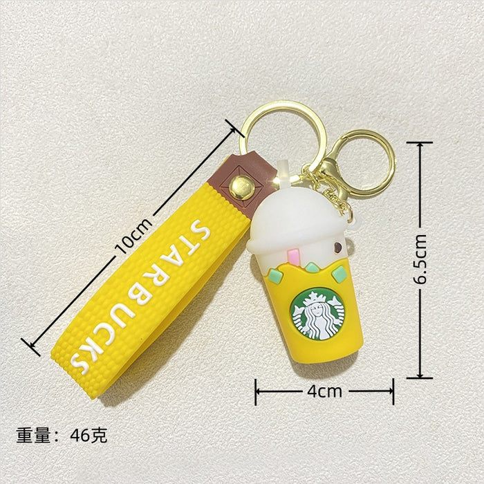 Wholesale Keychain doll car pendant doll bag milk tea cup key chain