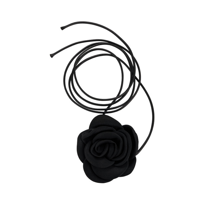 Wholesale Rose necklace for girls, neck flower, black flower collar, neck strap, camellia neck necklace
