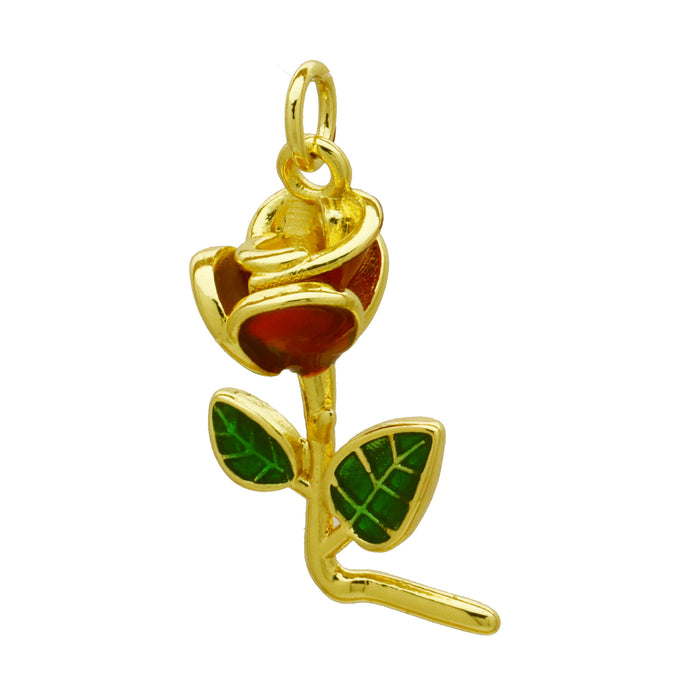 Wholesale Color Drop Oil Cherry Apple Rose Red Pepper Pendant Necklace Clavicle Chain