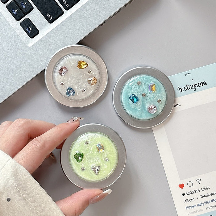 Wholesale Rhinestone Gemstone Phone Holder with Magnetic Suction Ring