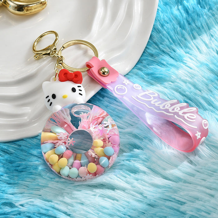 Wholesale Cartoon Quicksand Swim Ring Keychain