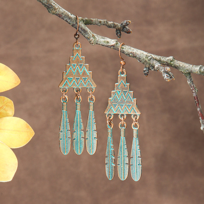 Wholesale Bohemian Floral Tassel Earrings Jewelry Accessory Boutique Resale MOQ≥2