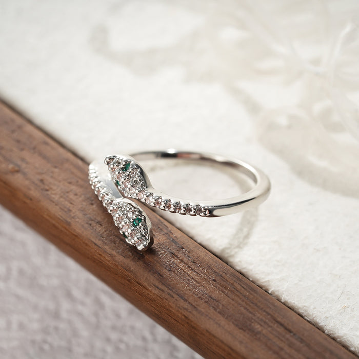 Wholesale Fashionable and exquisite open-end ring with high-end feel, diamond studded index finger ring