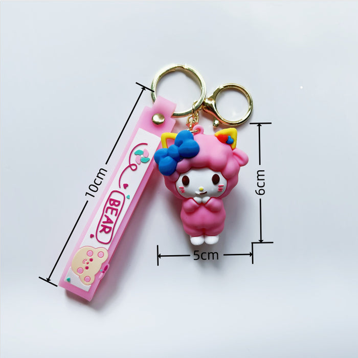 Wholesale PVC Cartoon Doll Keychain JDC-KC-WuYi079