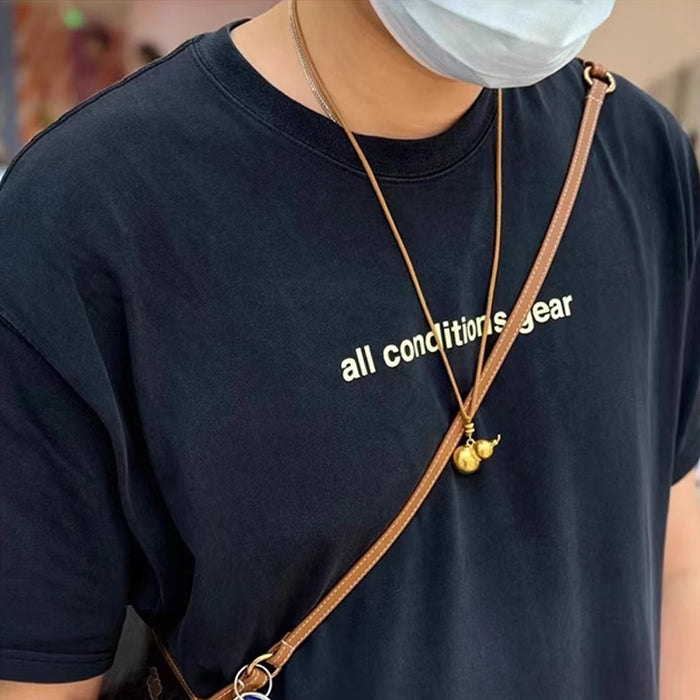 Wholesale Copper plated pendant necklace, light luxury, niche, high-end, sweater chain, long, versatile accessory