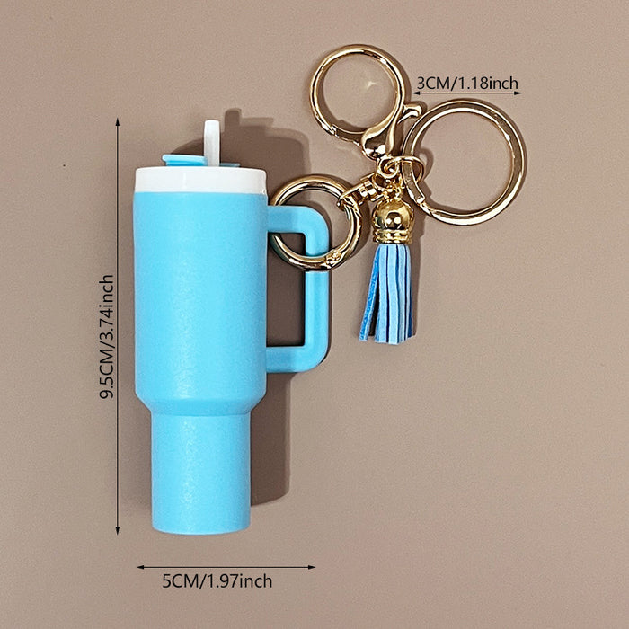 Wholesale Resin ice bullies cup keychain that can hold lip balm
