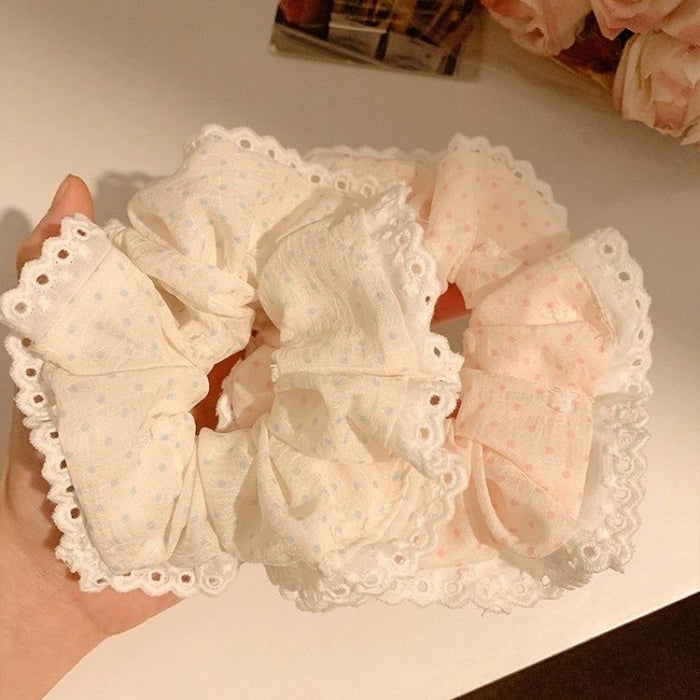 Wholesale Lace Wave Dot Large Bowel Ring Head Large Hair Accessories