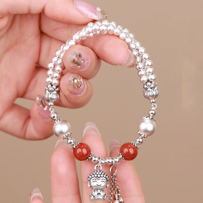 Wholesale Silver bead bead bracelet, niche, high-end, versatile in temperament