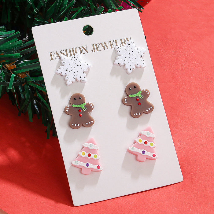 Wholesale 3-piece Christmas Earrings