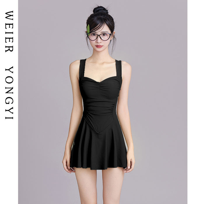Wholesale Swimsuit one-piece skirt style flat corner fashionable hot spring swimsuit