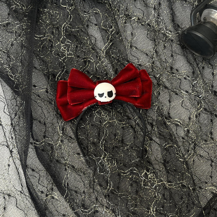 Wholesale Headband Vinyl Glue Doll Clothes Velvet Bow Hand-Painted Accessories