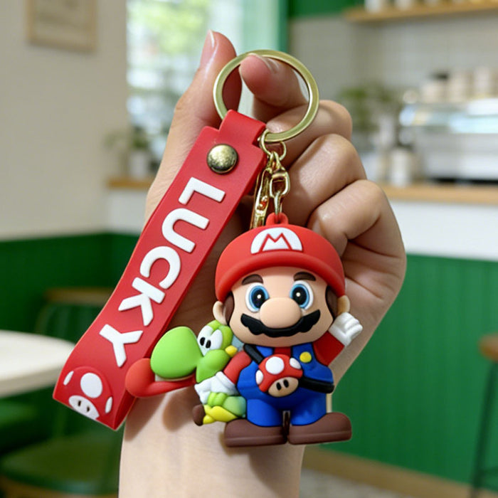 Wholesale Silicone PVC Keychain Skateboard Cartoon Design Bag Charm Gift MOQ≥2