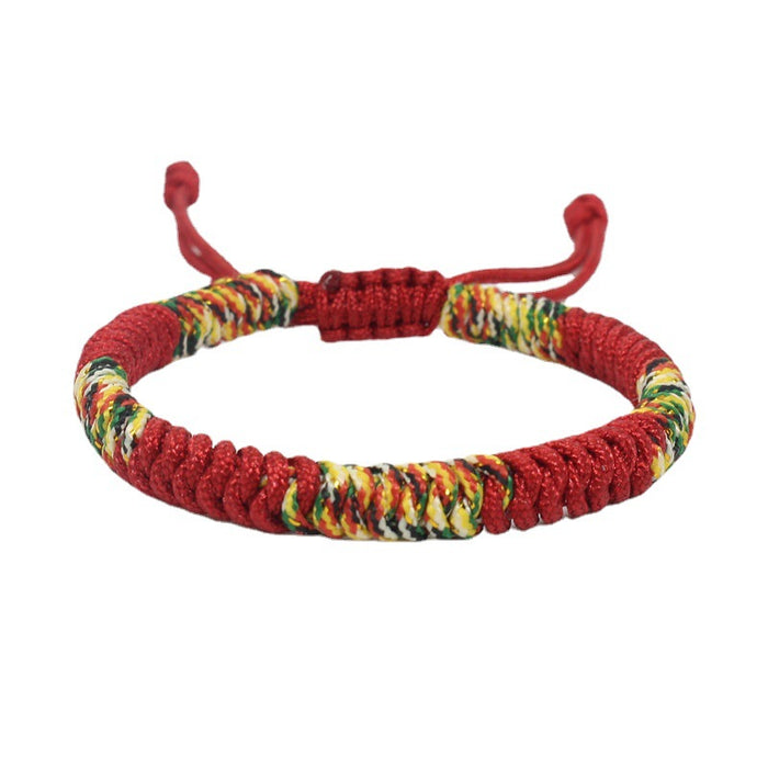 Wholesale Red Rope Bracelet Handmade Woven Diamond Knot Bracelet Dragon Boat Festival Colorful Rope Bracelet Adjustable