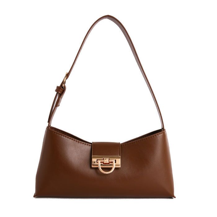 Wholesale Pu Shoulder Bag Modern Urban Simplicity Black Daily Casual Fashion Accessory
