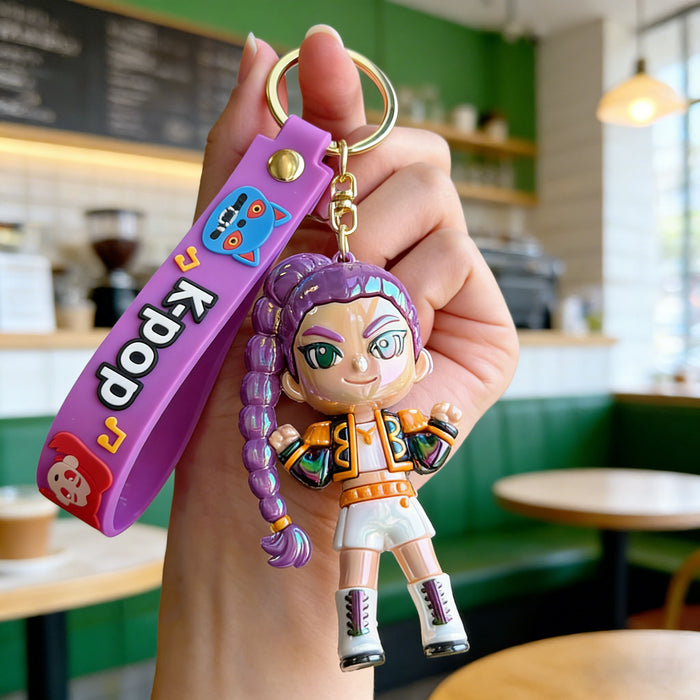Wholesale KPOP Witch Squad Silicone Keychain Trendy Cartoon Bag Charm Gift MOQ≥3