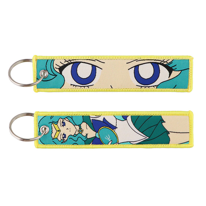 Wholesale Cartoon Label Keychain Lanyard Campus Access Woven Fabric Handmade