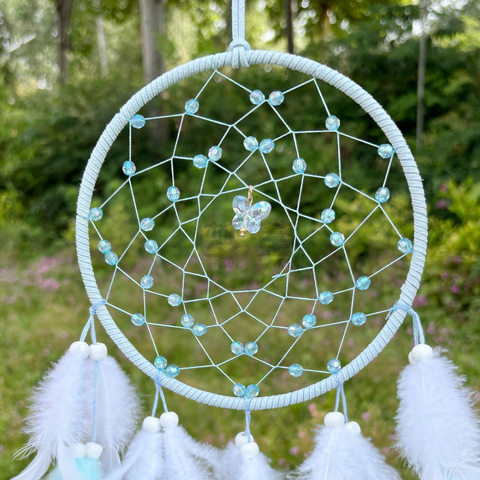 Wholesale Feather Butterfly Dream Catcher Wind Chime Bedroom Wall Decorative Accent MOQ≥2