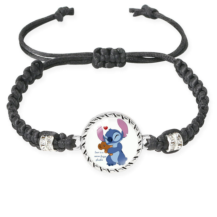 Wholesale Cute cartoon character multi-color woven adjustable bracelet