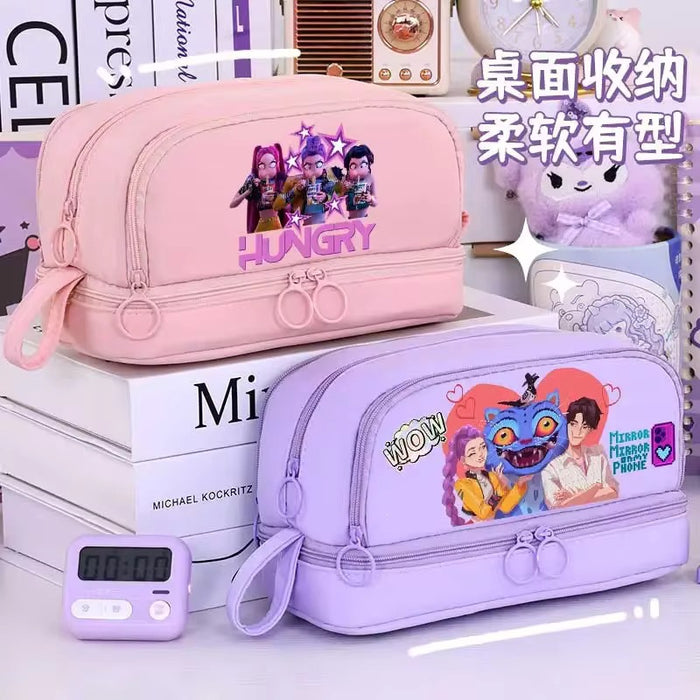 Wholesale Fashion Polyester Cartoon Pencil Case Multifunctional Stationery Pouch Cute School Bag