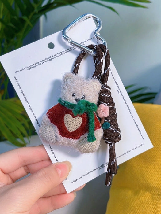 Wholesale Christmas Plush Keychain Bag Charm – Cute Santa and Tree Design Holiday Gift Accessory