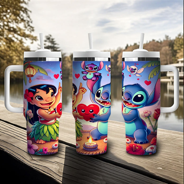 Wholesale Tumbler Cute Cartoon Pattern 40OZ Stainless Steel Car Ice Bullies Cup