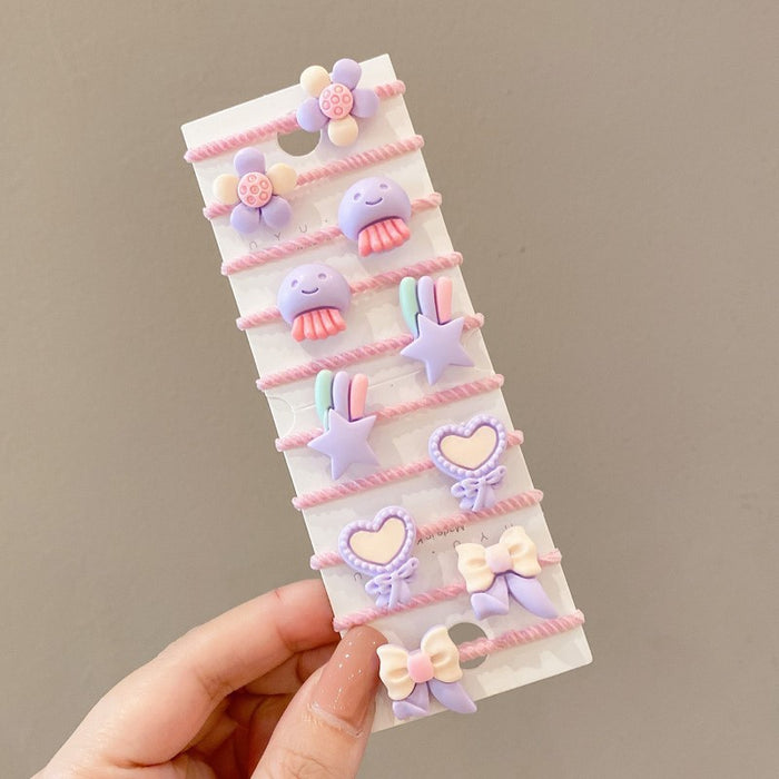 Wholesale Cute Cartoon Hair Ties for Kids Soft Elastic Everyday Styling Baby Hair Accessory