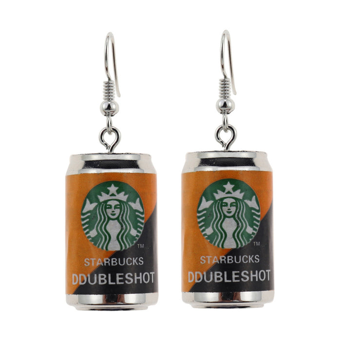 Wholesale Cartoon Beverage Bottle Resin Earrings JDC-ES-niqing024