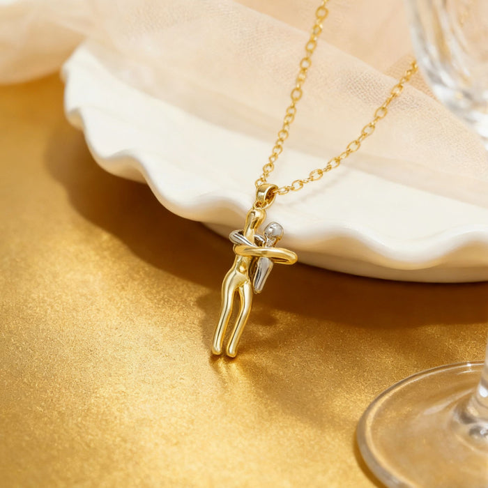 Wholesale Creative Jewelry Couple Hug Necklace For Valentine' s Day