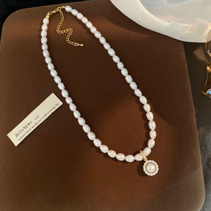 Wholesale  Pearl Necklace Women's All-match  Retro Fashion Elegant Elegant Clavicle Chain