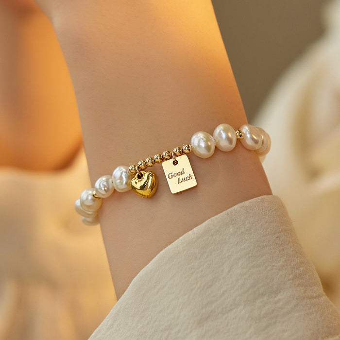 Wholesale Irregular pearl bracelet, new light luxury niche bracelet, jewelry necklace, lucky set