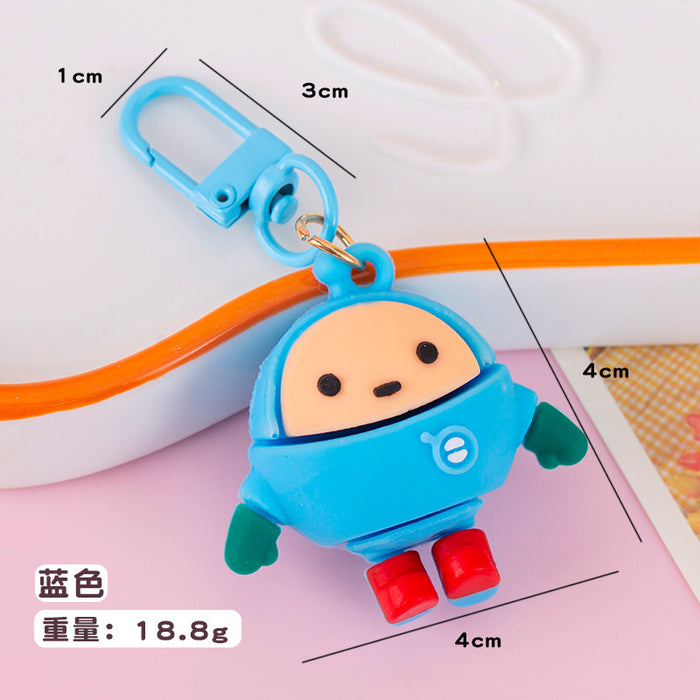 Wholesale Cartoon Doll Keychain Soft Glue Cute New Egg Key Ring Holiday Party Pendant Luggage Jewelry