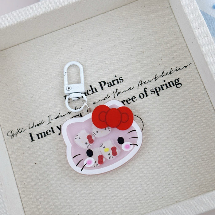 Wholesale Cartoon Wobble Cat Acrylic Keychain Bag Charm Cute Gift For Classmate Car Key Accessory Decorative Purse Pendant