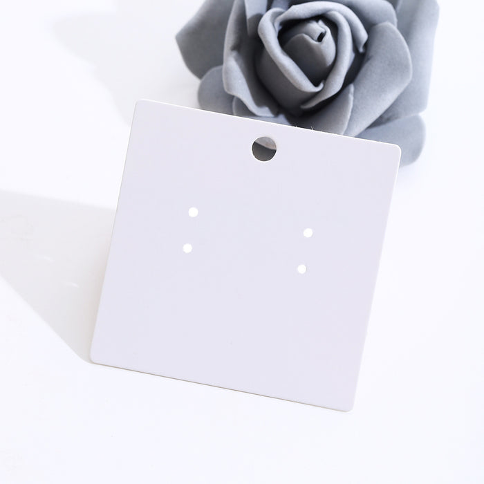 Wholesale Earrings Card Small Ear Stud Blank White Earrings Paper Card  All-match Jewelry Packaging Cardboard