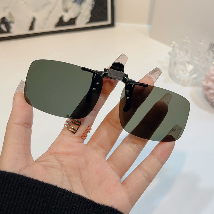 Wholesale Polarized clip can flip up nearsighted sunglasses clip fishing travel driver driving trendy polarized sun clip