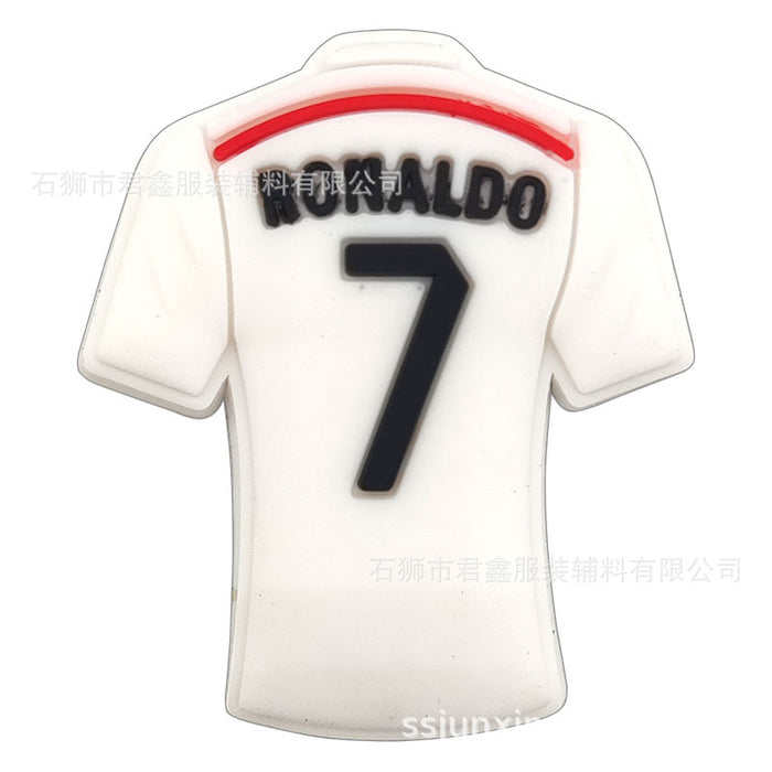 Wholesale 50pcs Football team standard Jersey Shoes Charms