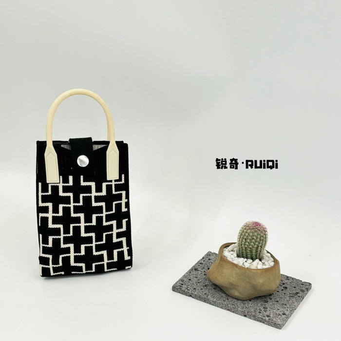 Wholesale Cute Cartoon Knitted Mobile Phone Bag  Easiest for Match Shoulder Bag Coin Crossbody Portable