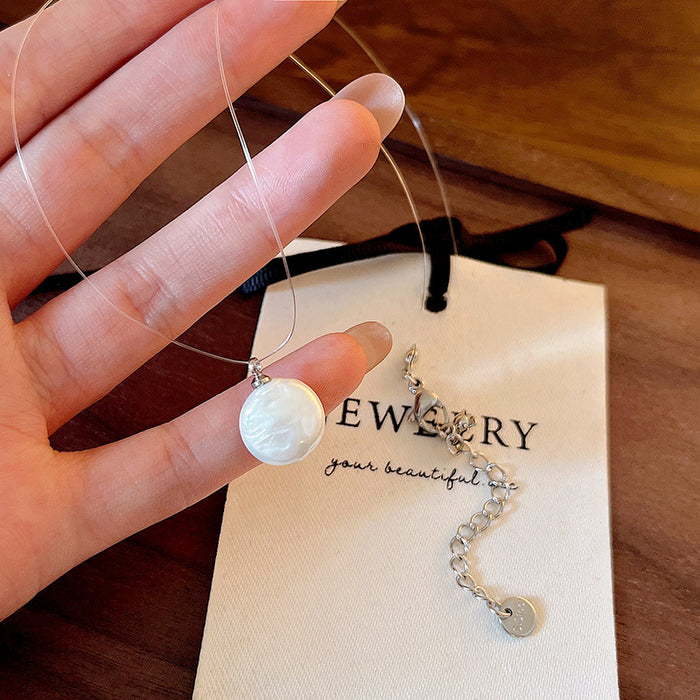 Wholesale Light luxury niche simple versatile pendant irregular pearl necklace temperament collarbone chain necklace accessories