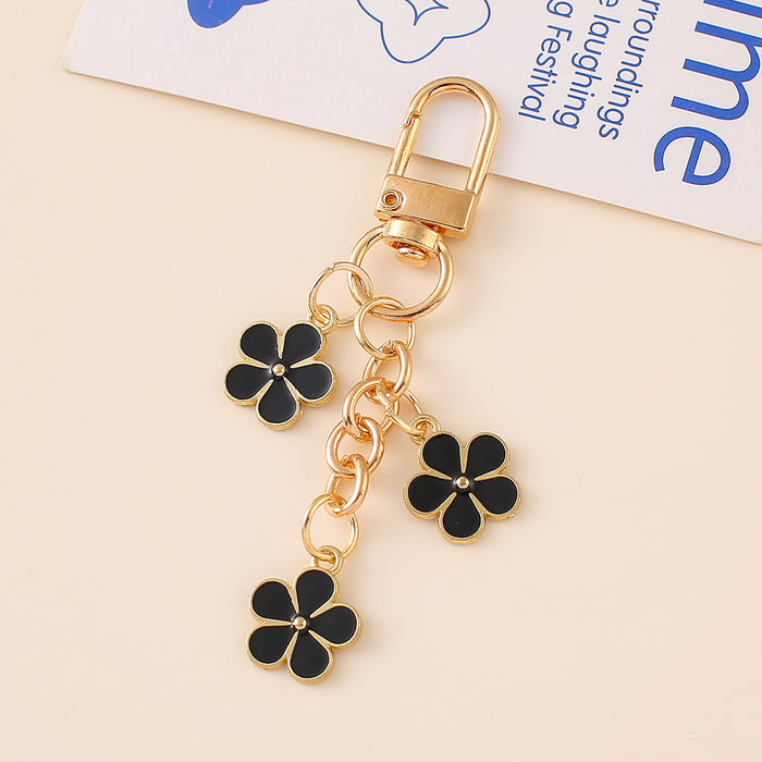 Wholesale flower keychain creative bag pendant for girlfriends fresh small gifts