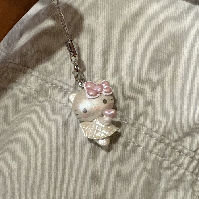 Wholesale Cartoon Long-Legged  Cat Keychain Charm with Ring