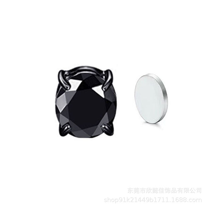 Wholesale Stainless steel magnetic earrings, non perforated magnetic earrings, diamond earrings