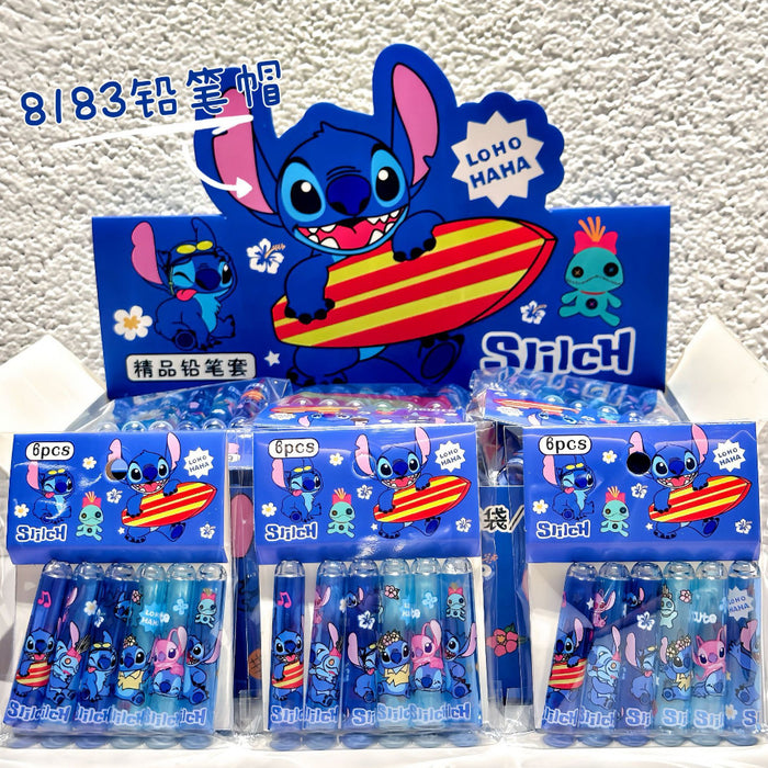 Wholesale 6pcs/set Cute Transparent Pencil Cap Protectors