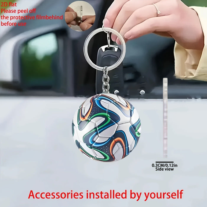 Wholesale World Cup Soccer Theme Acrylic Keychain Pendant Fashion Accessory