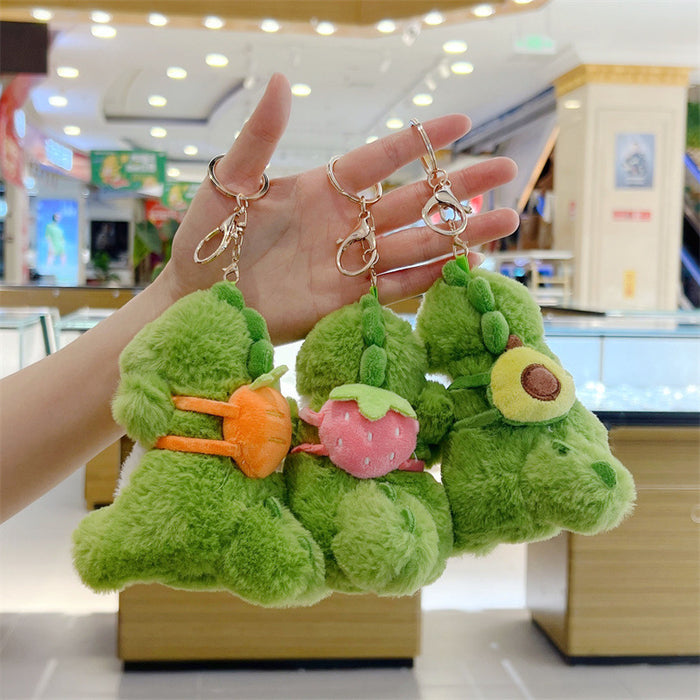 Wholesale Cute  fruit backpack truant dinosaur plush doll