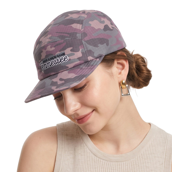 Wholesale Trendy Lightweight Plaid Camouflage Baseball Cap with Letter Embroidery Summer Street Fashion Accessory