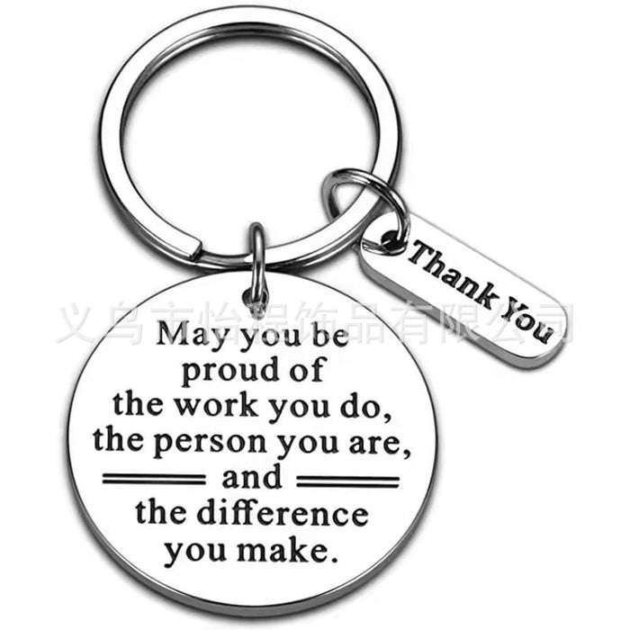 Wholesale Stainless Steel Keychain Hot-Selling Inspirational Fashion Creative Gift
