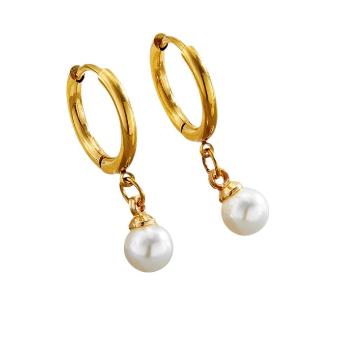 Wholesale Water Drop Pearl Ear Buckle Women's